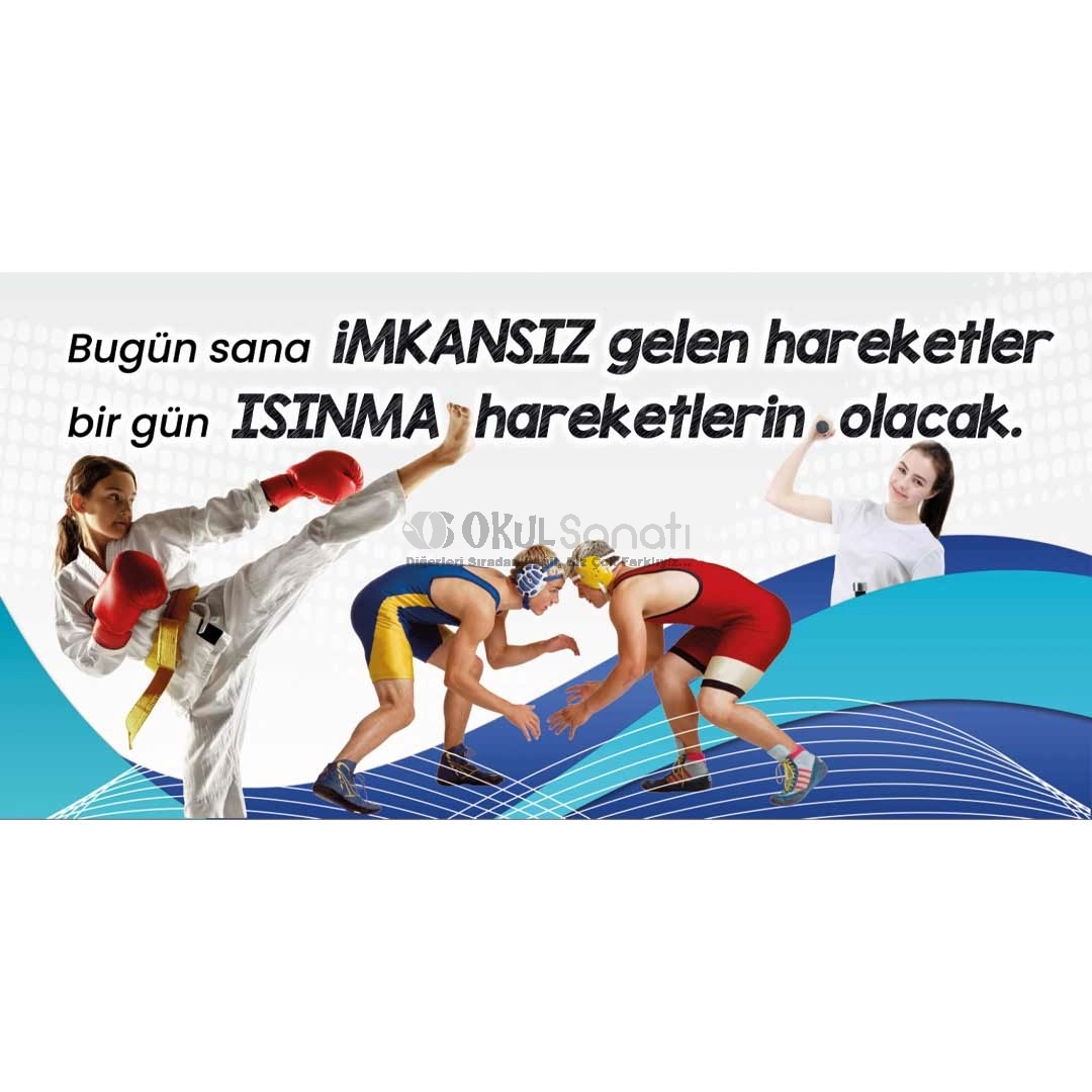 Isınma Hareketler Spor Salonu Okul Posteri